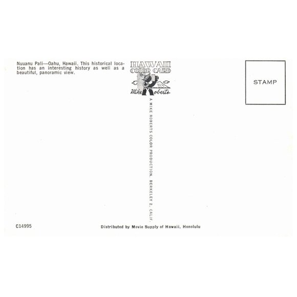 Postcard Nuuanu Pali Oahu Hawaii Panoramic view scenic Vintage cars 1960s? - Picture 2 of 2